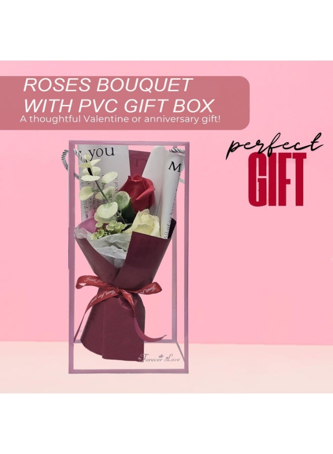 Home Smart Artificial Rose Bouquet Flower PVC Box Set – Realistic Silk Roses in Decorative Gift Box for Home, Wedding, Anniversary, Valentine’s and Special Occasions - Image 4